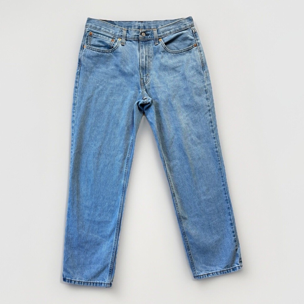 Levis 550 Relaxed Fit Tapered Leg Medium Wash Blue Jeans Mens 34x32 100 Cotton